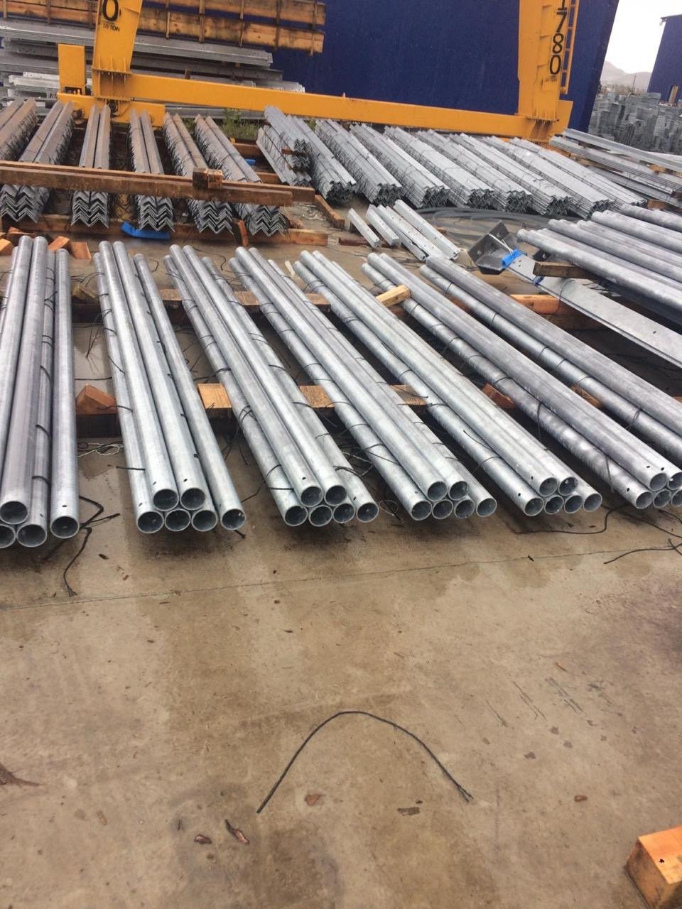 Galvanised tubes ready for dispatch