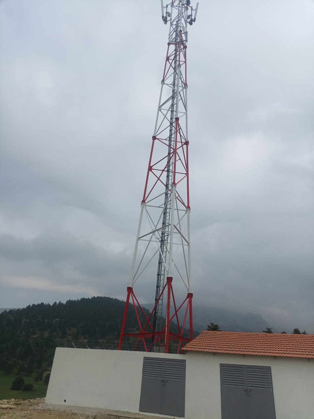 Tower installation on a hilltop site, Lebanon